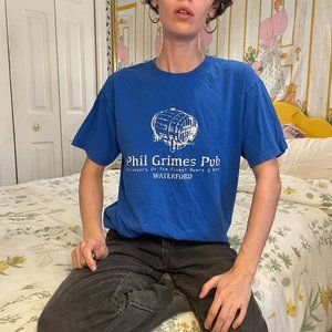Blue cotton Phill Grimes Pub barrel t shirt!